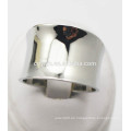 Große breite gebogene Stahl Metall Finger Ring Design für Männer und Frauen